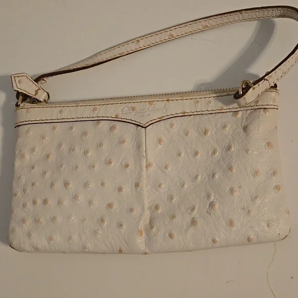 DOONEY & BOURKE White Ostrich Leather Wristlet - Picture 4 of 10